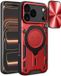 Techsuit Hoesje geschikt voor Apple iPhone 17 Pro Max - CamGuard Pro Back Cover - Rood