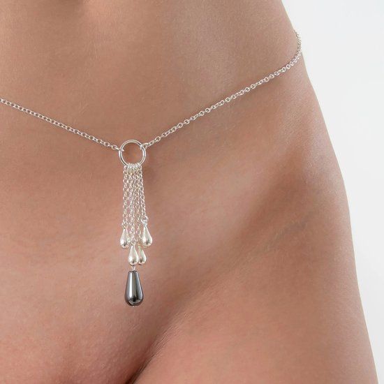 Sylvie Monthulé Heupketting Rain of Pearls Zilver