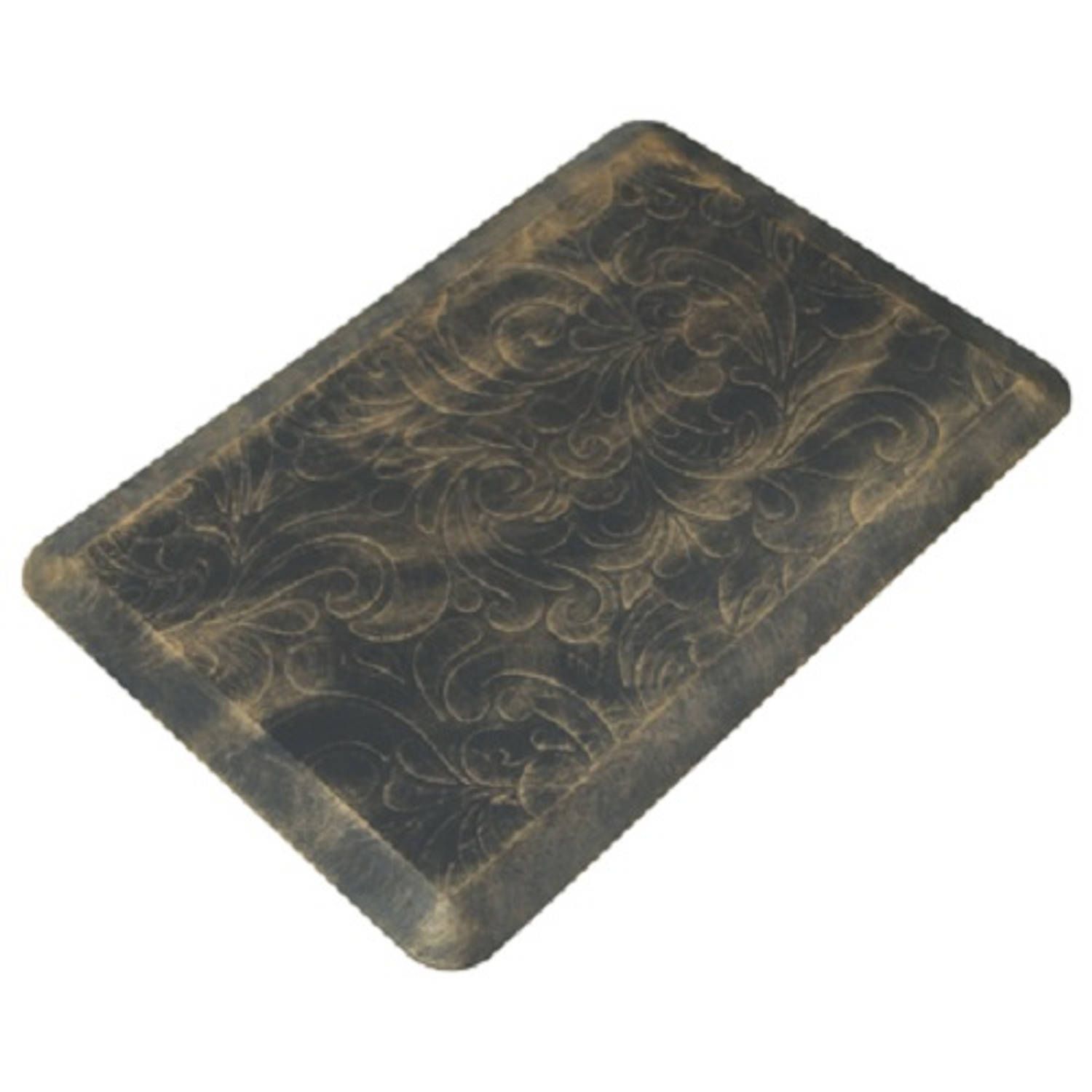 Aidapt zachte vloermat - anti vermoeidheidsmat - 1.9 cm dik - Zwart/Goud