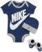 Nike Kids Futura Logo Box Set Blauw 0-6 Maanden Unisex Katoen