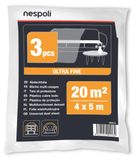 Nespoli Set van 3 afdekzeilen, 4 x 5 m