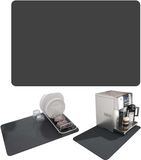 Sans marque Tapis d'évacuation pour vaisselle, 60 x 50 cm, absorbant l'eau, antidérapant, tapis de séchage pour cuisine et vaisselle