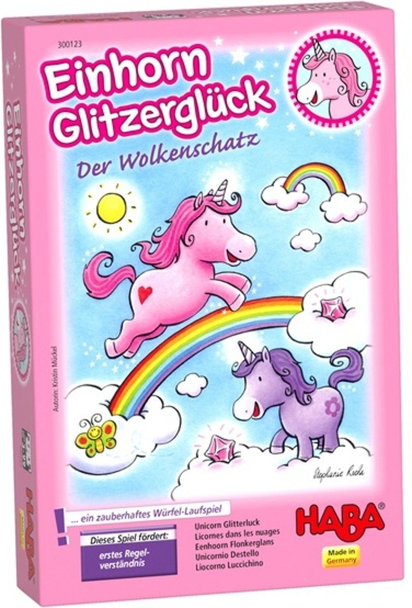 Haba Kinderspel Einhorn Glitzerglück Der Wolkenschatz DU - Roze