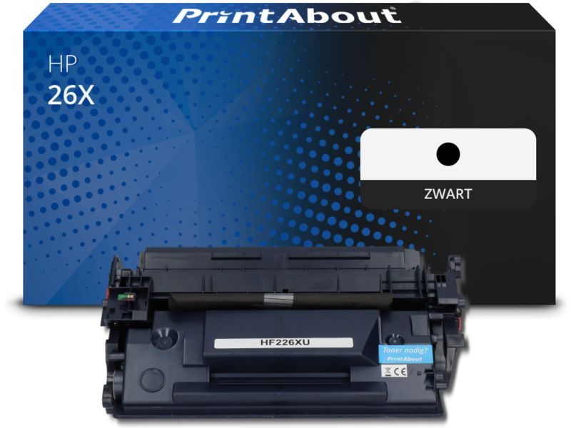 PrintAbout Toner 26X (CF226X) Zwart Hoge capaciteit geschikt voor HP