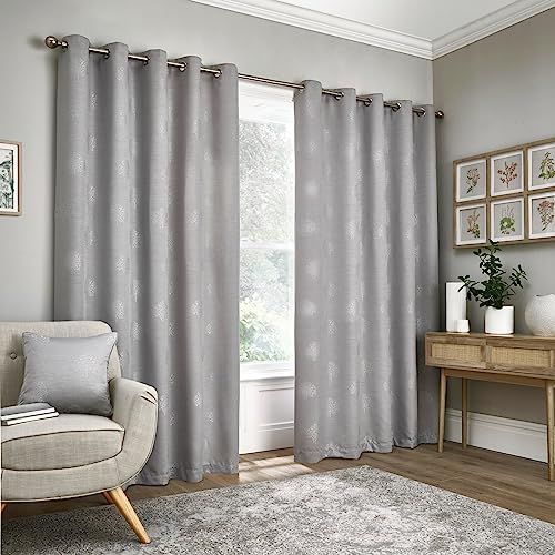 Appletree Loft Oogst Paar Ooggordijnen - 46\" x 72\" - Zilver