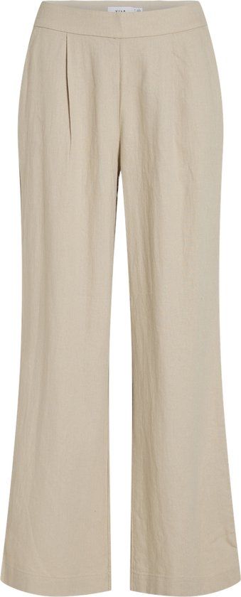 VILA Vijolanda High Waist Pleated Pants - Feather Gray - W38