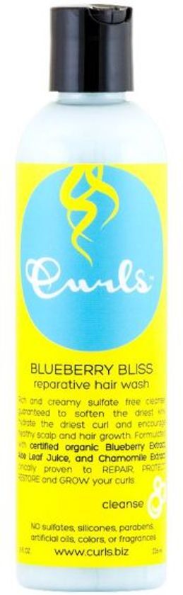 Curls Blueberry Bliss Reparative Hair Wash-Shampoo-Krullend Haar- 236ml