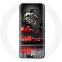 Maniacase Hoesje voor Samsung Galaxy A8 2016 Formule 1 Sebastian Vettel F1 Racing Driver Red