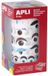 APLI Kids stickerset ogen multicolor metallic knutselplezier
