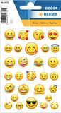 HERMA 15731 Smiley-stickers, klein, groot, 87 stuks, beloningsstickers met Whatsapp emoji-gezichtmotief, kinderetiketten voor fotoalbum, dagboek, poëzie-album, scrapbooking, verjaardag, decoratie