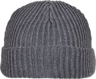 Build your Brand Recycled Yarn Fisherman Beanie BY154 - Asphalt - One size
