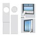 LBG Products Raamafdichtingsplaten kit voor draagbare airconditioningeenheden, kunststof airconditioning ventilatieset voor ramen en schuifdeuren, panelen