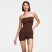cfab - Strapless corrigerende bodysuit met bijpassende shorts - Bruin M