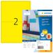 HERMA 4565 Gekleurde Etiketten A4, set van 14 (199,6 x 143,5 mm, 1.400 velles, papier, mat) zelfklevend, bedrukbaar, permanent Klevende Kleuretiketten, 2.800 etiketten voor printer, geel