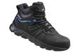 Wica Chaussures de sécurité Mathi Gre, taille 44, taille EU 10,5, noir/bleu, S3 SRC, EN ISO 20345, suède