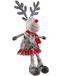 WeRChristmas decoratief figuur rendier, zittend, met zachte poten, 42 cm, meerkleurig