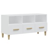 VidaXL Tv-meubel 102x36x50 cm bewerkt hout hoogglans wit