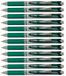 Pentel EnerGel Eco BL77E gelpen met drukmechanisme, groen (12 stuks)