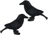 Cornelissen Natierliche Geschenke Gmbh Pluche Zwarte Kraai/Raaf Vogel Knuffel - 18 cm