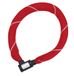 Prophete Fiets kettingslot – 110 cm lengte, Ø 8,5 mm geharde stalen ketting met textielbescherming, incl. 2 lasergesneden sleutels, veilig fietsslot in rood