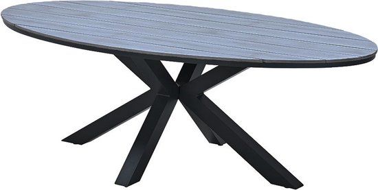 Garden Impressions Tulli Oval Outdoor Table - 280 x 140 cm - Grey Teak