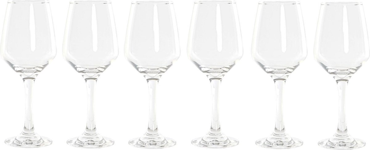 Items 18x Stuks witte wijn glazen 320 ml van glas - Wijnglazen - Keuken/servies basics