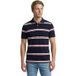 McGregor Polo Piqué 3 rayures de couleur bleu marine Taille : M