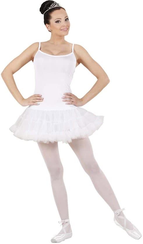Vegaoo Wit balletdanseres kostuum voor dames - Verkleedkleding - Small