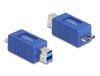 Delock 67215 USB Type-B naar USB Micro-B Adapter Blauw