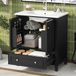 MODENUIT Armoire de salle de bain avec lavabo en céramique - Noir