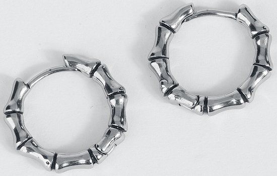 etNox Bones Unisex Oorbel - zilverkleurig