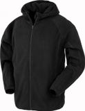 Result Recycled Hooded Microfleece Jacket RT906 - Black - XL