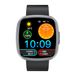 Knauermann NEO 2 - zwart vierkant - gezondheidshorloge smartwatch - ECG - HRV-functie - BT Bluetooth - slaapapneu - bloeddruk - siliconen band zwart