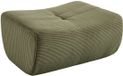 sweeek Pouf, repose-pieds, Kaki, Velours, 70x70x35 cm