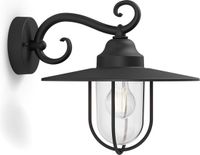 Philips Pasture Wandlamp voor buiten Aflopend metaal H30cm Zwart