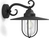 Philips Pasture Wandlamp voor buiten Aflopend metaal H30cm Zwart