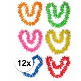 Hawaii slingers of bloemenkransen pakket - 12x stuks - mix kleuren - Tropische party