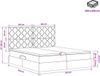 vidaXL Opbergbed met hoofdeinde Crèmekleurig 200 x 200 cm Stof