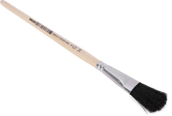 Cyclus Tools Buzaglo Copenhagen Pro rijwielpenseel - maat 14 - zwart Chinees varkenshaar - FSC® ongelakte houten steel