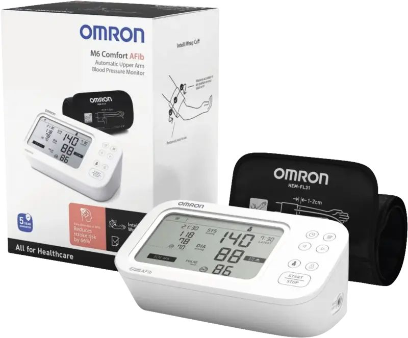 Omron M6 Comfort Bloeddrukmeter - Bovenarm - Hartslagmeter & AFib - Model 2024