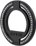 Guess Magnetic Ring Stand Houder - MagSafe Standaard Rhinestones Zwart