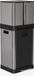 hjh OFFICE Afvalbak/afvalscheidingssysteem CLEAN 3 32 l (6 l x 2 + 20 l) staal satijn zilver