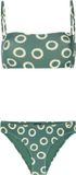 Protest Prtsunray – Bandeau bikini set Dames – Verstelbare bandjes – Uitneembare vulling – Veggie Green – Gestipt – XL
