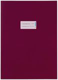 HERMA 19804 kartonnen schriftomslagen DIN A4, schriften met tekstveld, van stevig en extra sterk papier, 10-delige set schriftbeschermers voor schoolschriften, wijnrood