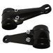 Cyclingcolors 2 x koplamphouder zwart lang motorfiets scooter bromfiets poot bevestiging lamp verlichting
