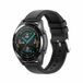 By Qubix - Leer + Siliconen Bandje - Zwart - Geschikt voor Huawei Watch GT 6 / GT 7 / GT 6 Pro / GT 7 Pro - 46mm