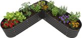 Relaxdays Moestuinbak - 43 x 203 x 203 cm - metaal - antraciet
