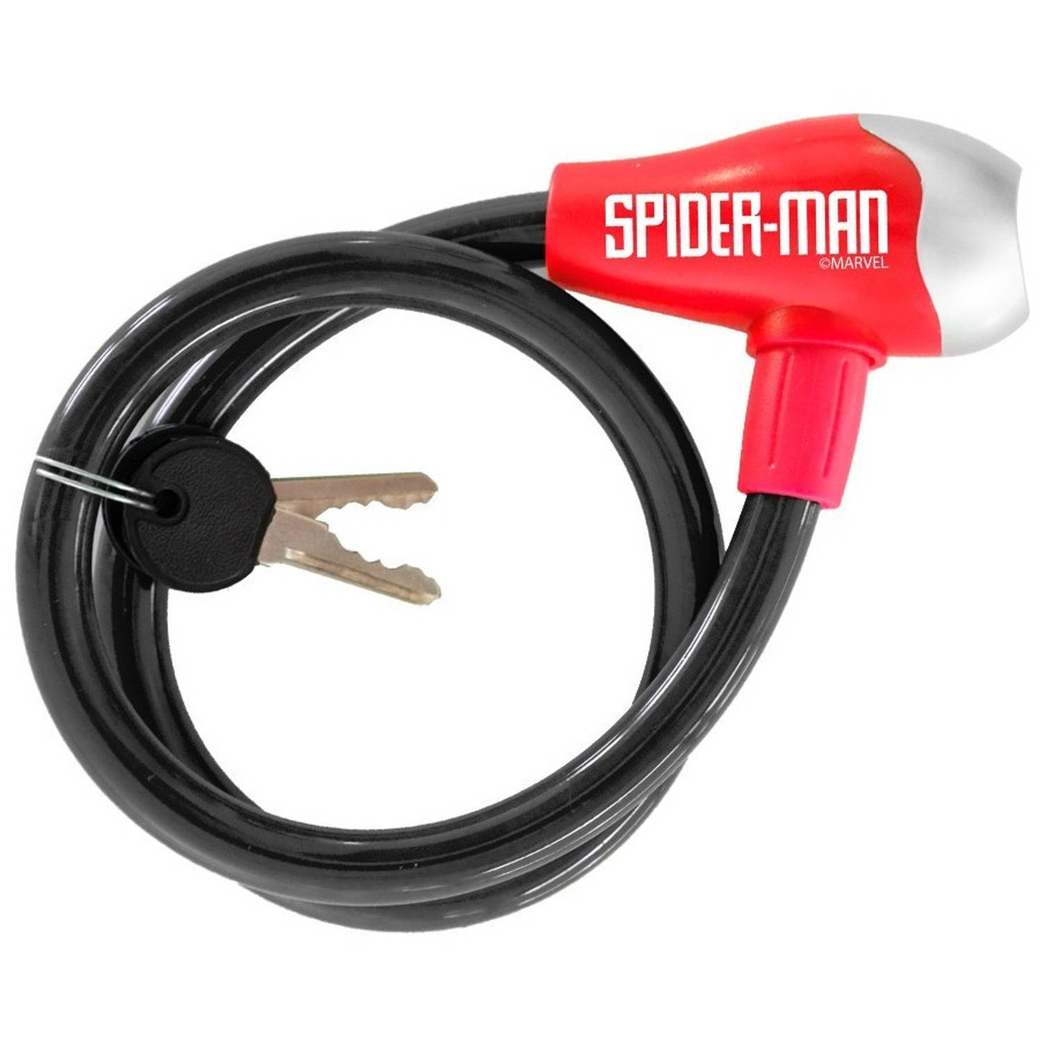 Disney Kabelslot Spider-man Junior Staal 65 Cm Zwart/rood