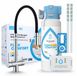 Ari robinet de cuisine 3 voies Highflex, chrome, robinet d'évier extractible. Incluant système de filtration d'eau Dafi D1, modèle sous évier