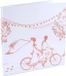 Santex gastenboek/receptieboek Bruidspaar - Bruiloft - wit/roze - 24 x 24 cm
